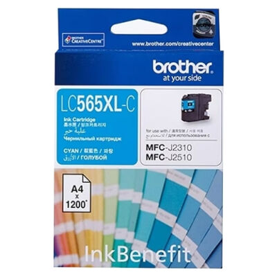 Brother LC565XL C Mavi (Cyan) Orijinal Mürekkep Kartuşu - 1.200 Sayfa - 1