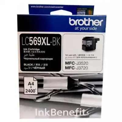 Brother LC569XL BK Siyah Orijinal Mürekkep Kartuşu - 2.400 Sayfa - 1