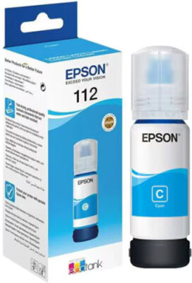 Epson 112 Orjinal Mavi Şişe Mürekkep C13T06C24A - 1
