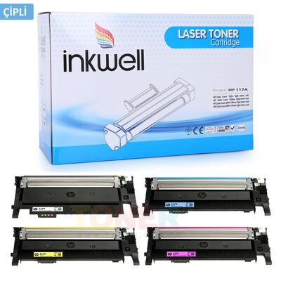 HP 117A Muadil Toner Seti Tüm Renkler Çipli - 1
