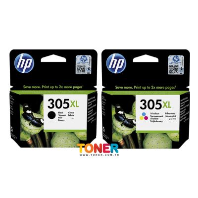 HP 305XL Yüksek Kapasiteli Orijinal Mürekkep Kartuş Seti (3YM61AE) - 1