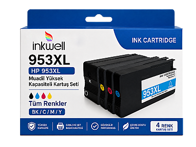 HP 953XL Muadil Yüksek Kapasiteli Kartuş Seti Tüm Renkler - 1