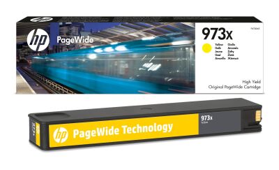 HP 973X Yüksek Kapasiteli Sarı Orijinal PageWide Kartuşu - 1