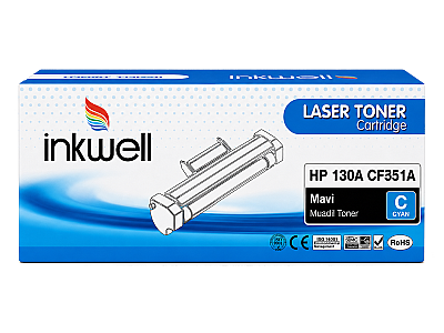 HP 130A CF351A Mavi Muadil Toner - 1