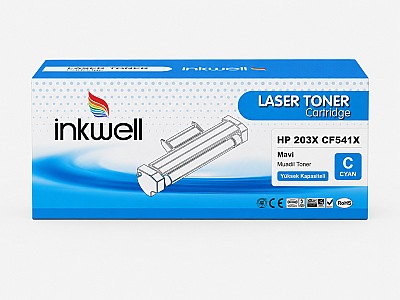 HP 203X CF541X Mavi Yüksek Kapasiteli Muadil Toner - 1