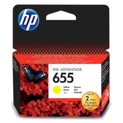 HP 655 Sarı Orijinal Mürekkep Kartuş CZ112A - 1