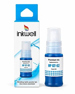HP GT52 Mavi Muadil Mürekkep Kartuş - 1