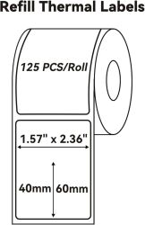 Niimbot T40x60mm 125 adet Şeffaf Etiket ( transparent ) (B1,B21S,B3S) - 2