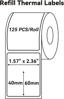 Niimbot T40x60mm 125 adet Şeffaf Etiket ( transparent ) (B1,B21S,B3S) - 2