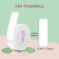 Niimbot T12x40mm 155 Adet Beyaz Etiket ( D11, D110, D101, H1S) - 8