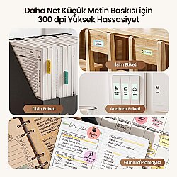 Niimbot B21 PRO Krem Termal Etiket Yazıcı (300 DPI) - 3