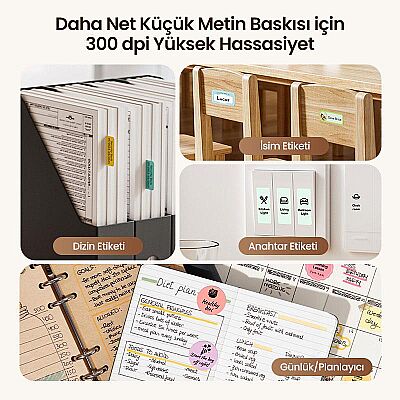 Niimbot B21 PRO Krem Termal Etiket Yazıcı (300 DPI) - 3