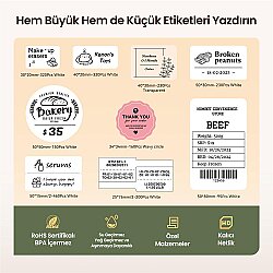 Niimbot B21 PRO Yeşil Termal Etiket Yazıcı 300 DPI - 4