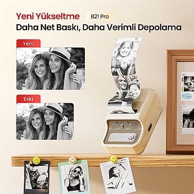 Niimbot B21 PRO Yeşil Termal Etiket Yazıcı 300 DPI - 5