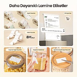 Niimbot B21 PRO Yeşil Termal Etiket Yazıcı 300 DPI - 6