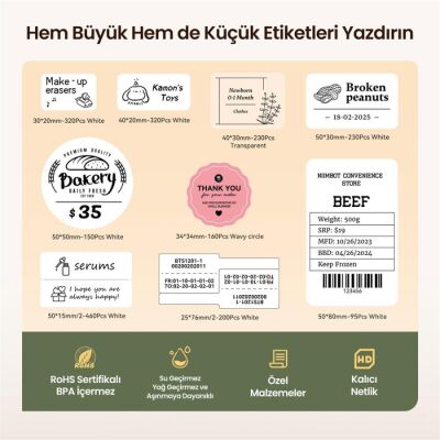 Niimbot B21 PRO Kırmızı Termal Etiket Yazıcı (300 DPI) - 5