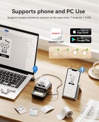 Niimbot B21 PRO Siyah Termal Etiket Yazıcı (300 DPI) - 6