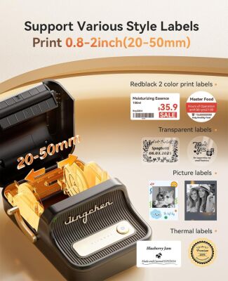 Niimbot B21 PRO Siyah Termal Etiket Yazıcı (300 DPI) - 8